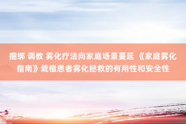 捆绑 调教 雾化疗法向家庭场景蔓延 《家庭雾化指南》栽植患者雾化拯救的有用性和安全性