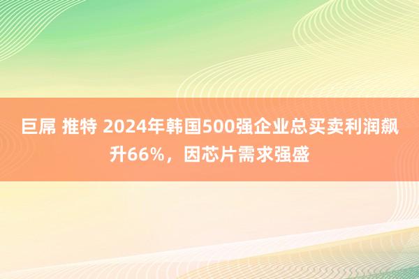 巨屌 推特 2024年韩国500强企业总买卖利润飙升66%，因芯片需求强盛